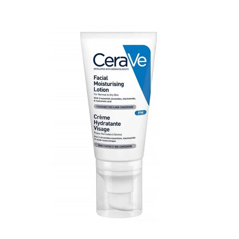 Cerave PM Facial Moisturizing Lotion For Normal To Dry Skin 52Ml - Glowify Beauty